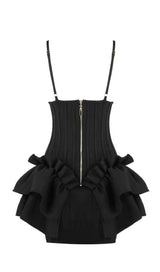 FRILLY BANDAGE MINI DRESS IN BLACK Dresses styleofcb 