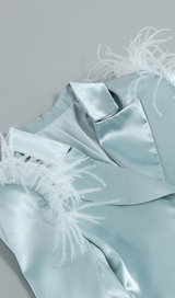 Feather short blue suit styleofcb 