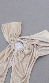 GOLD IRREGULAR CUT OUT DRESS styleofcb 