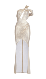 GOLD IRREGULAR CUT OUT DRESS styleofcb 