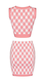 Geometric pattern skirt suit styleofcb 