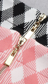 Geometric pattern skirt suit styleofcb 