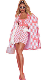 Geometric pattern skirt suit styleofcb 