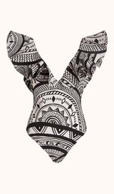 Georgianna Ruffle Printed Swimwear Two Piece Set Swimwear styleofcb 