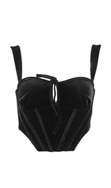 Gold velvet sling top styleofcb 