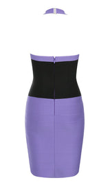HALTER BANDAGE MINI DRESS IN LAVENDER DRESS STYLE OF CB 