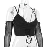 HALTER COREST TOP IN BLACK DRESS styleofcb 