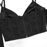 HALTER COREST TOP IN BLACK DRESS styleofcb 
