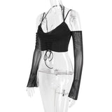 HALTER COREST TOP IN BLACK DRESS styleofcb 