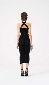 HALTER CUT OUT MAXI DRESS IN BLACK DRESS styleofcb 