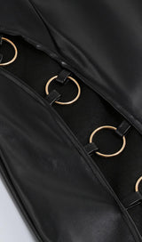 HIGH SLIT DEEP V MIDI DRESS IN BLACK Dresses styleofcb 