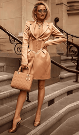 HIGH WAIST CONCELEAD IRREGULAR BLAZER DRESS styleofcb 