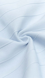 HIGH NECK MESH MIDI DRESS IN LIGHT BLUE DRESS STYLE OF CB 