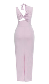 HIP WRAP BANDAGE MIDI DRESS IN LILAC DRESS STYLE OF CB 