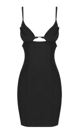 HOLLOW OUT MINI BANDAGE DRESS IN BIACK Dresses styleofcb XS BLACK 