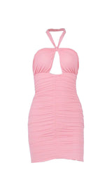 Halter slim sexy buttocks dress.