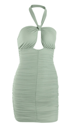 Halter slim sexy buttocks dress. ohmogo 