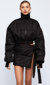 High neck skirt suit styleofcb 