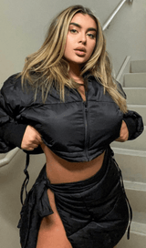 High neck skirt suit styleofcb 