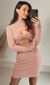 Hollow knotted dress styleofcb PINK S 