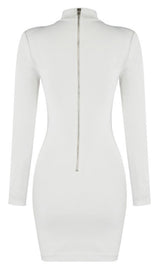 Hollow stitching lace gown.