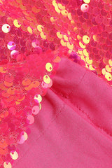 HOT SEQUIN PINK TOP AND SKIRT TWO PIECE SET TOPS & SKIRTS styleofcb 