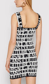 LETTERS SKINNY KNIT DRESS IN BLACK styleofcb 