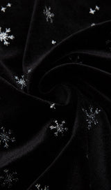 SNOWFLAKE LONG SLEEVE MIDI DRESS IN BLACK styleofcb 