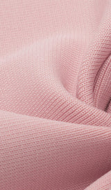 DEEP V SKINNY MIDI DRESS IN PINK styleofcb 