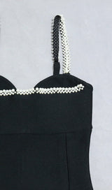 PEARL SLIM-FIT SUSPENDER DRESS IN BLACK styleofcb 