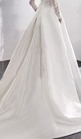  LACE STITCHED WEDDING DRESS IN WHITE styleofcb 