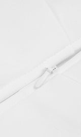 BANDEAU ONE-SHOULDER KNITTED DRESS IN WHITE styleofcb 