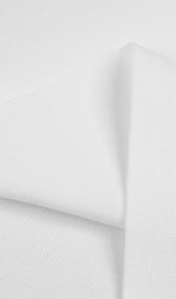 BANDEAU ONE-SHOULDER KNITTED DRESS IN WHITE styleofcb 