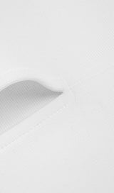 BANDEAU ONE-SHOULDER KNITTED DRESS IN WHITE styleofcb 