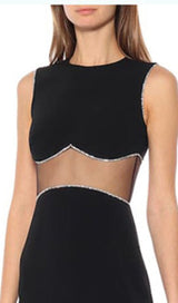 OPEN-WAISTED STITCHED BUTTOCK DRESS IN BLACK styleofcb 