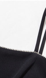 DOUBLE-BREASTED SUSPENDER DRESS IN BLACK styleofcb 