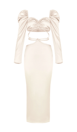 IVORY WHITE HIP DRESS Dresses styleofcb WHITE XS 