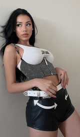 Iron chain sling hot drill corset vest styleofcb 