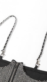 Iron chain sling hot drill corset vest styleofcb 