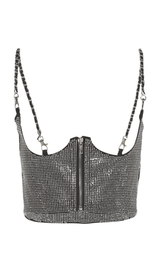 Iron chain sling hot drill corset vest styleofcb 