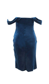 Korean velvet slit dress styleofcb 