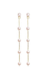 LONG PEARL TASSEL EARRINGS