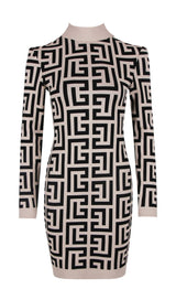 LONG SLEEVE HIGH COLLAR DRESS styleofcb 