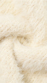 LONG SLEEVE MIDI DRESS IN IVORY styleofcb 