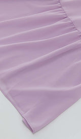 LONG SLEEVE RUFFLE MAXI DRESS IN LILAC DRESS STYLE OF CB 