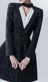 LONG SLEEVES A LINE JACKET DRESS IN BLACK DRESS styleofcb 