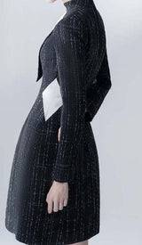 LONG SLEEVES A LINE JACKET DRESS IN BLACK DRESS styleofcb 