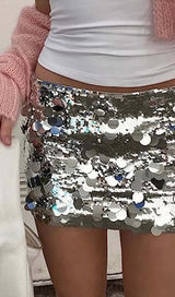 LOW RISE SEQUIN MINI SKIRT DRESS STYLE OF CB 