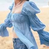 LONG SLEEVE SLIT PUFF TOP DRESS STYLE OF CB 