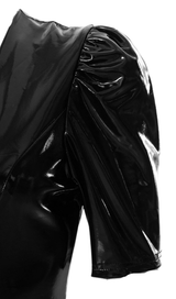 Leather V-neck dress styleofcb 